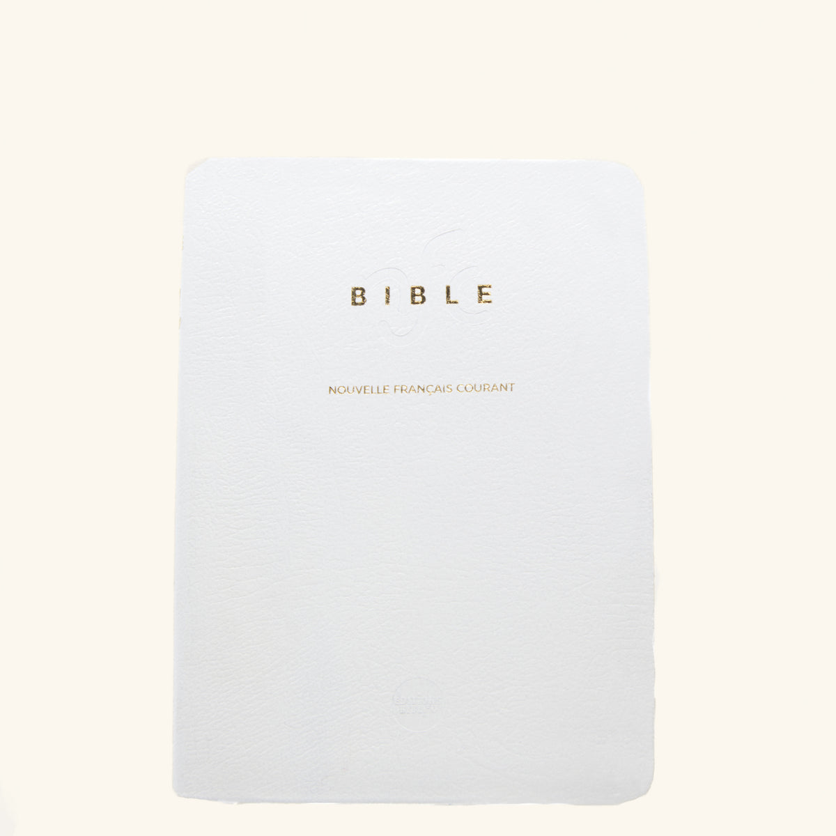 White leatherette wedding Bible