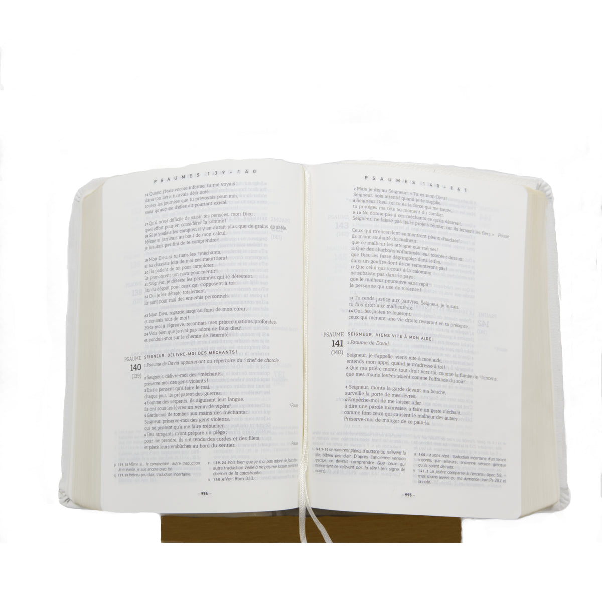 White leatherette wedding Bible