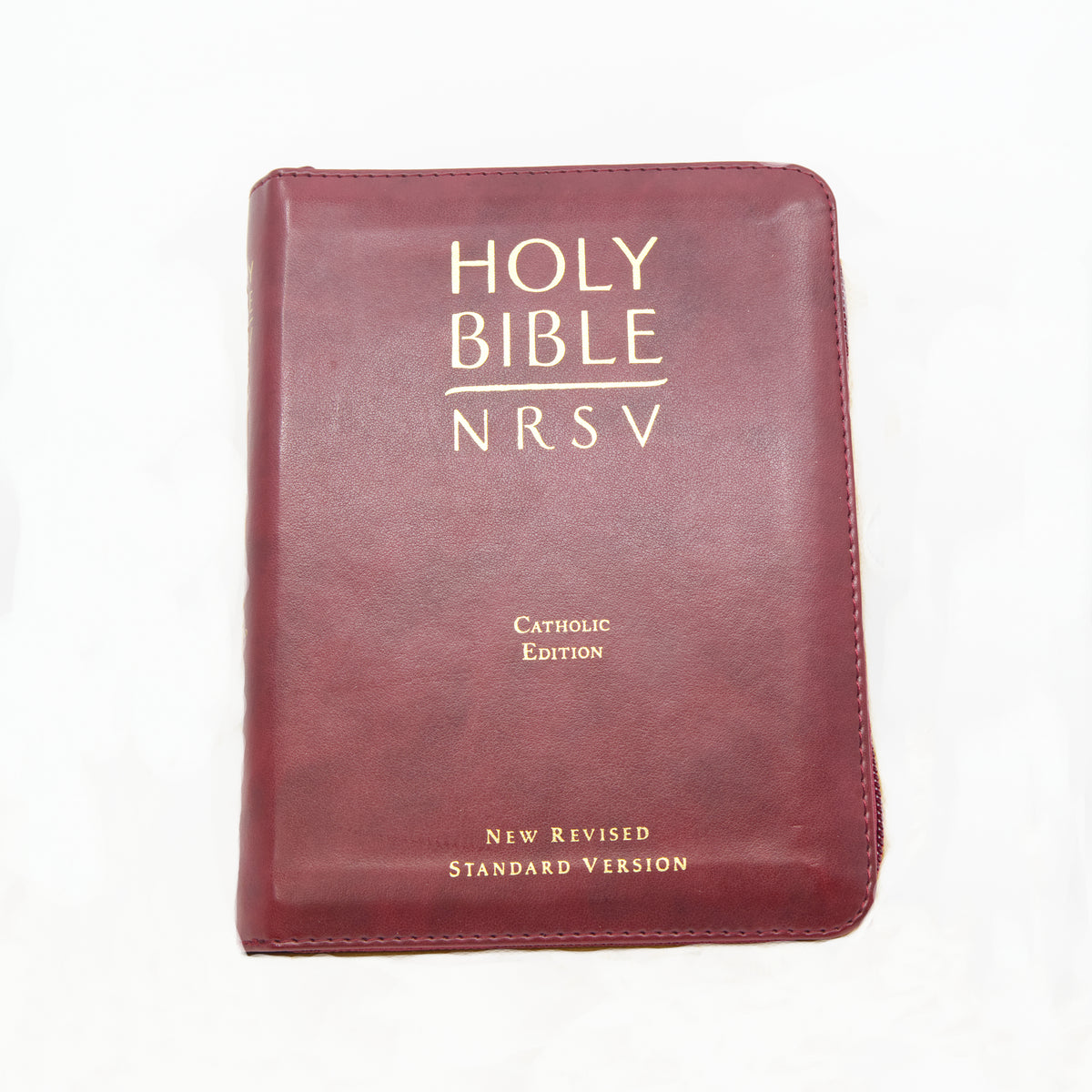 Bible NRSV anglaise en similicuir avec glissière