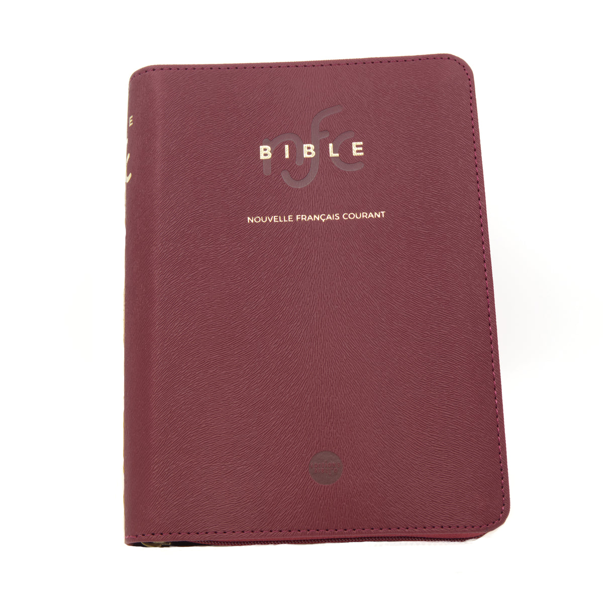 Bible NFC en similicuir avec glissière