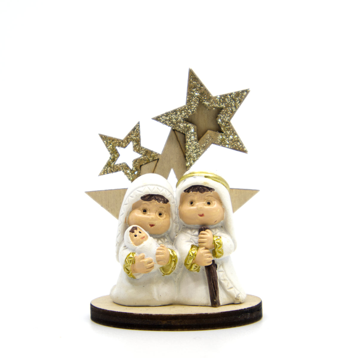 SMALL WHITE STAR NATIVITY CRÈCHE