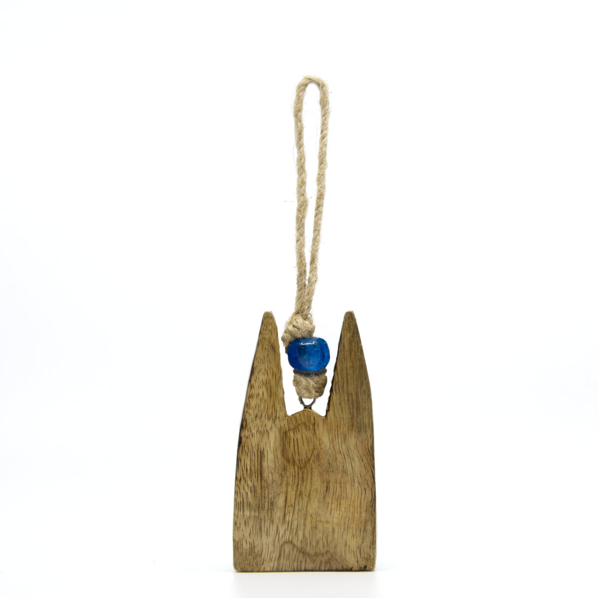 ORNEMENT BASILIQUE EN BOIS BILLE BLEU